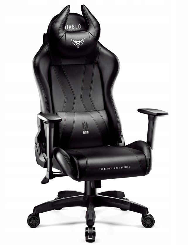 Fotel gamingowy DIABLO X-HORN 2.0 king fotel czarno-czarny - zdjęcie 1