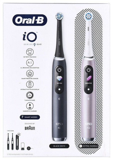 Braun Oral-B szczoteczka elektryczna iO 9N zestaw DUO BLACK ONYX & ROSE QUARTZ - zdjęcie 5