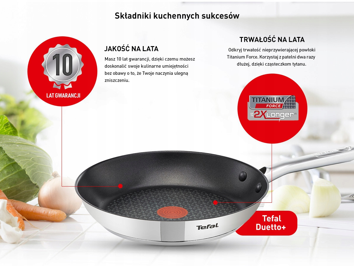 Patelnia TEFAL Duetto+ 30 cm G73207 - zdjęcie 3