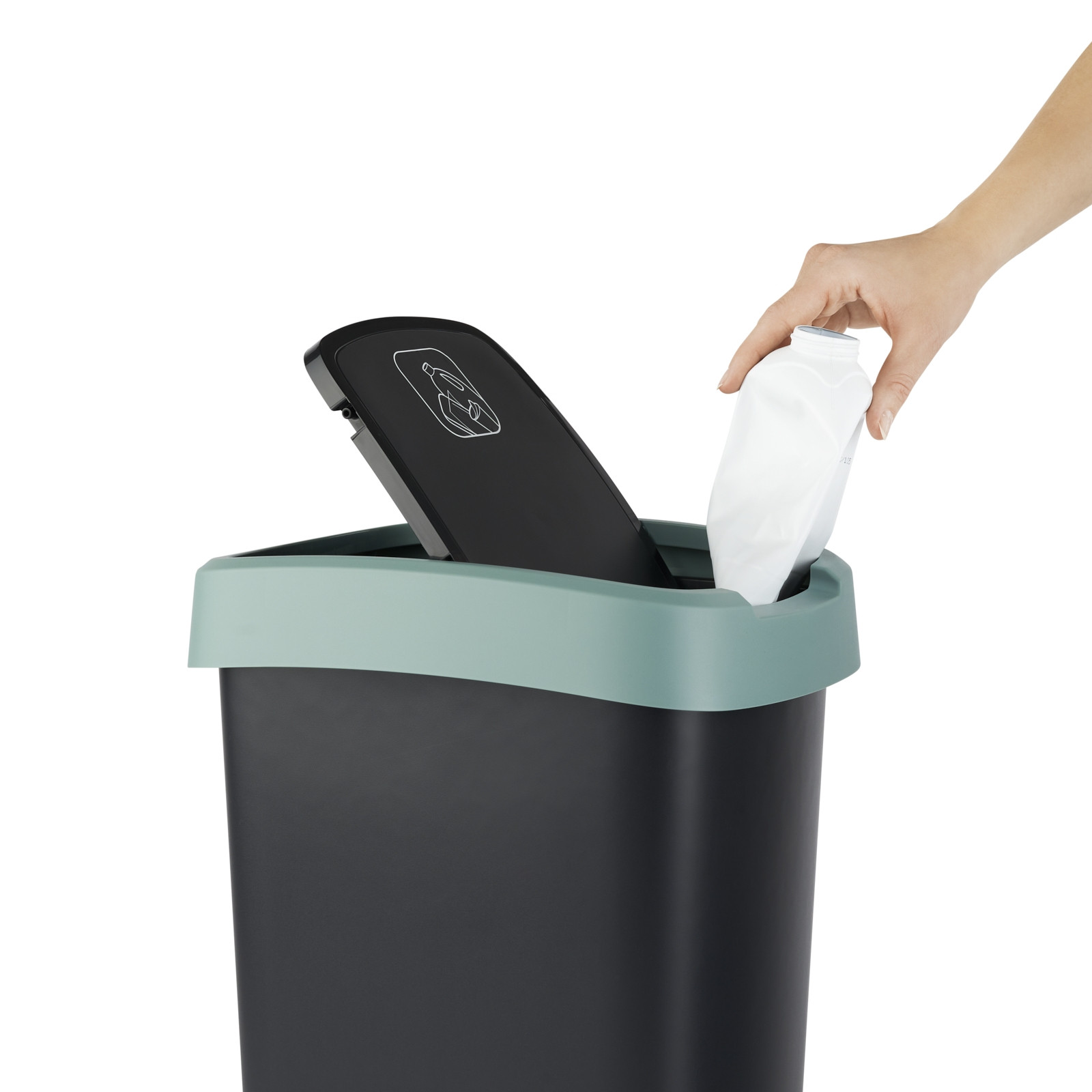ROTHO Twist Zielony - kosz na śmieci - 10l - zdjęcie 1