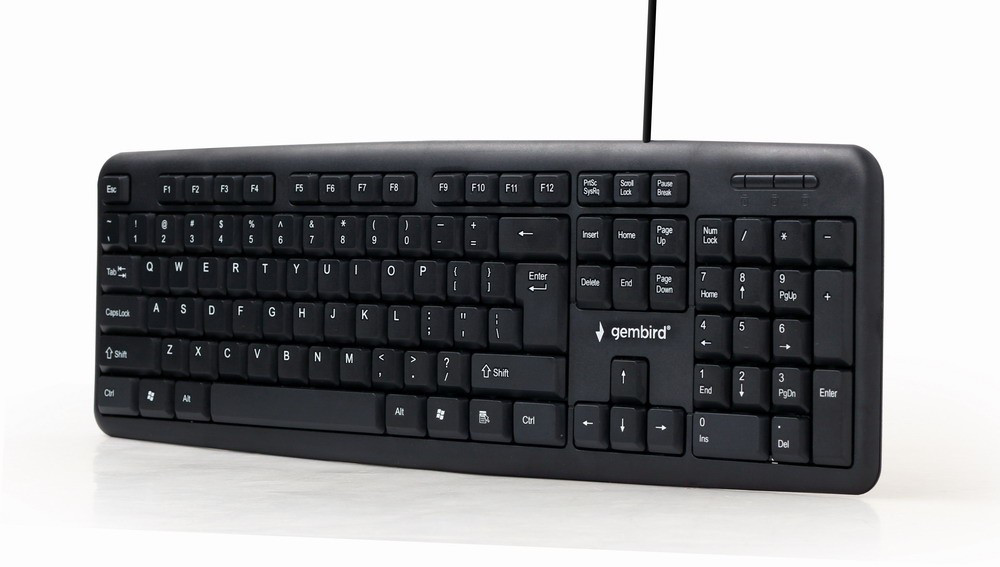 Klawiatura Gembird przewodowa KB-U-103-RU ( czarny rosyjska USB ) - zdjęcie 2