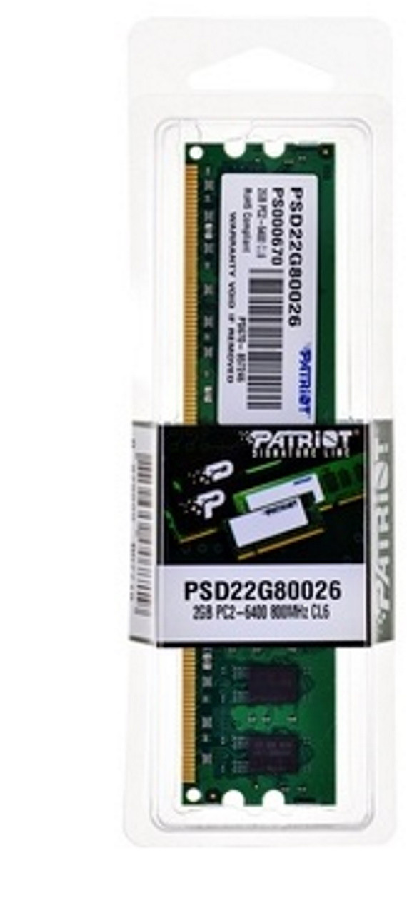 Patriot 2048MB 800MHz DDR2 Non-ECC CL6 DIMM - zdjęcie 1