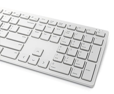 Dell Zestaw bezprzewodowy klawiatura + mysz KM5221W biały - zdjęcie 2