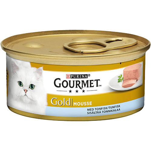 GOURMET GOLD Mus z tuńczykiem - mokra karma dla kota - puszka - 12x85g - zdjęcie 1
