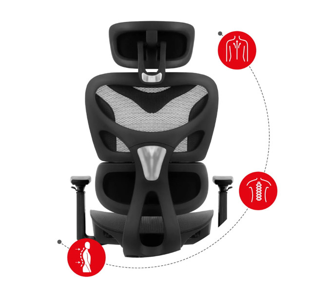 Fotel gamingowy Huzaro Combat 8.0 Carbon - zdjęcie 3