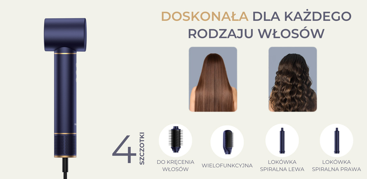 Suszarka do włosów Havit HD634-EU (niebieski) - zdjęcie 6
