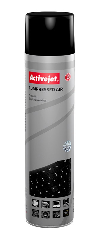 Activejet AOC-201 Sprężone powietrze (600 ml). Powietrze w sprayu do czyszczenia, łatwo czyści trudno dostępne miejsca. - zdjęcie 2
