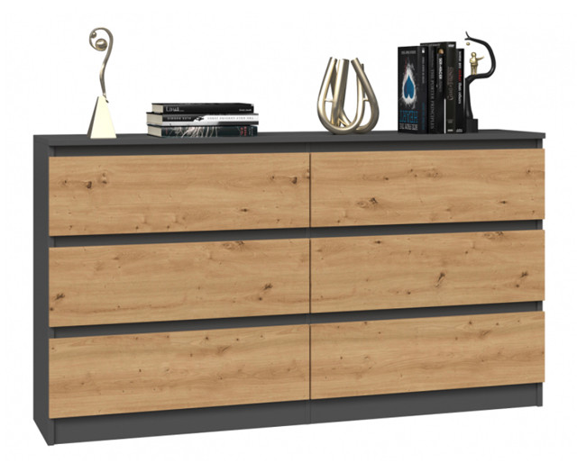 Komoda M6 140 138x40xH77 antracyt/artisan - zdjęcie 2