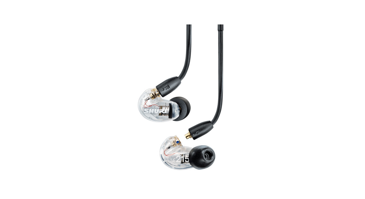 Shure SE215DYCL+UNI-EFS - Słuchawki douszne AONIC215 z pojedynczym przetwornikiem i kablem 3.5mm (przezroczyste) - zdjęcie 1