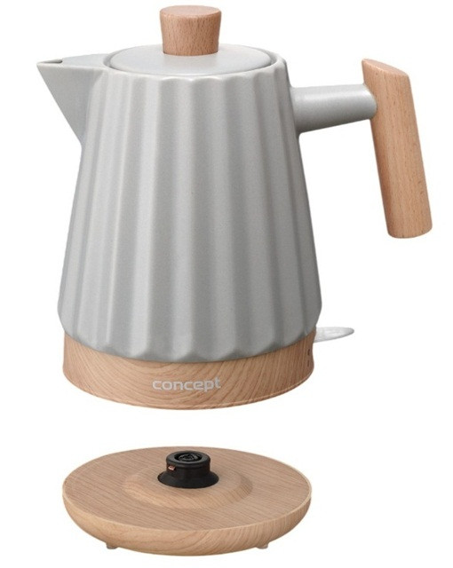 Czajnik elektryczny ceramiczny szary RK0091 CONCEPT - zdjęcie 2
