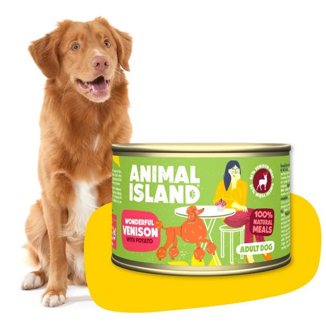ANIMAL ISLAND Jeleń z ziemniakami - mokra karma dla psa - 410g - zdjęcie 1
