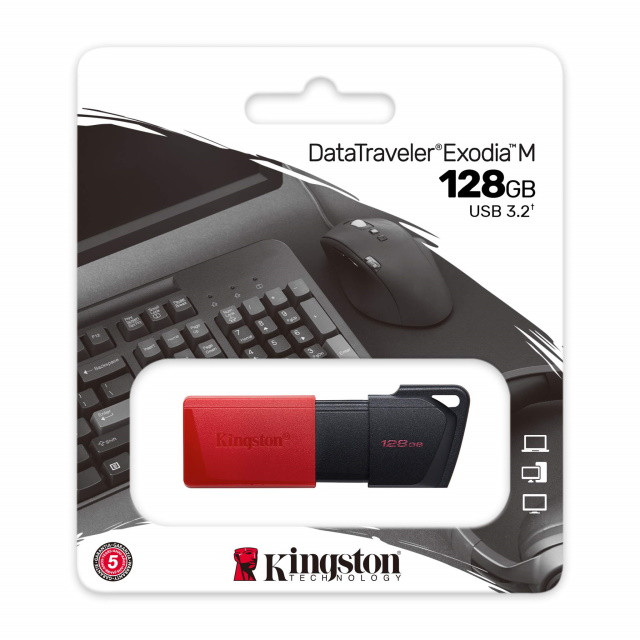 KINGSTON Exodia 128GB USB3.2 red - zdjęcie 1