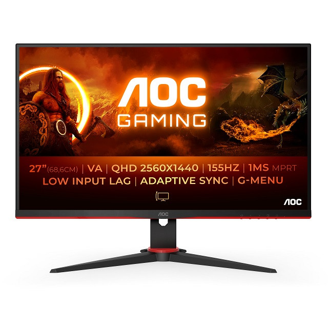 MONITOR AOC LED 27" Q27G2E/BK 155Hz - zdjęcie 1