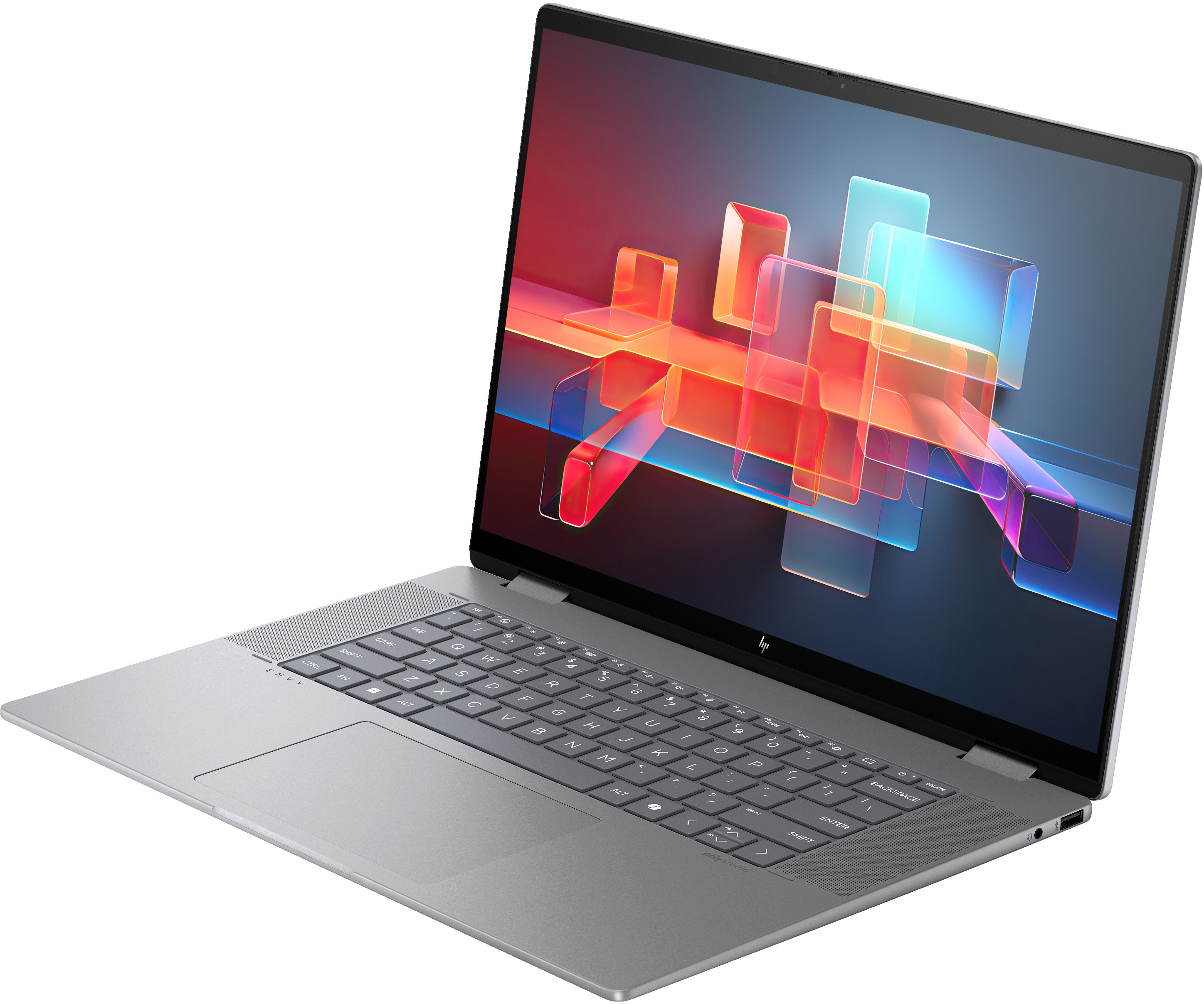 HP Envy 16-AD0023DX Ryzen 7 8840HS 16" WUXGA Touch 16GB SSD1TB BT BLKB x360 Win11 Meteor Silver (REPACK) 2Y - zdjęcie 3