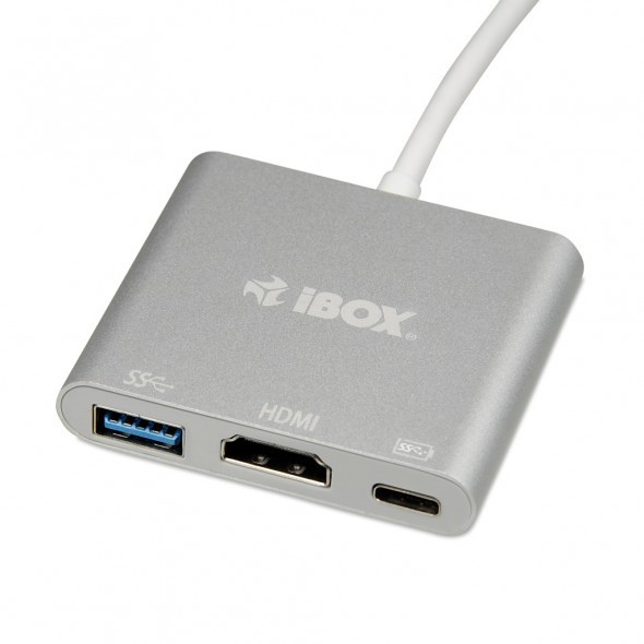 HUB I-BOX USB TYPE-C POWER DELIVERY + HDMI + USB A - zdjęcie 1