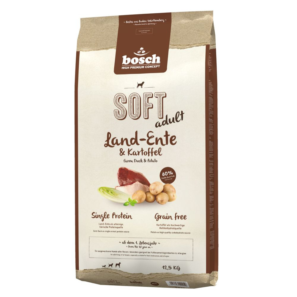 BOSCH Adult Soft Farm-Duck & Potato - sucha karma dla psa - 12,5kg - zdjęcie 1