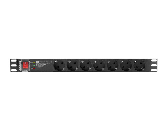 LANBERG LISTWA ZAS. RACK 19" (1U, 16A, 7X SHUKO) - zdjęcie 2