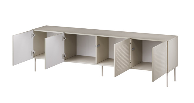 Szafka RTV SIENA 200x40x60 kaszmir mat - zdjęcie 3