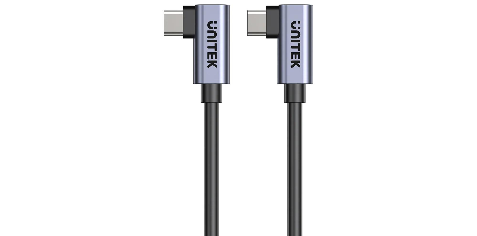 UNITEK KABEL USB-C KĄTOWY 90°/90° PD 100W M/M 1M - zdjęcie 3