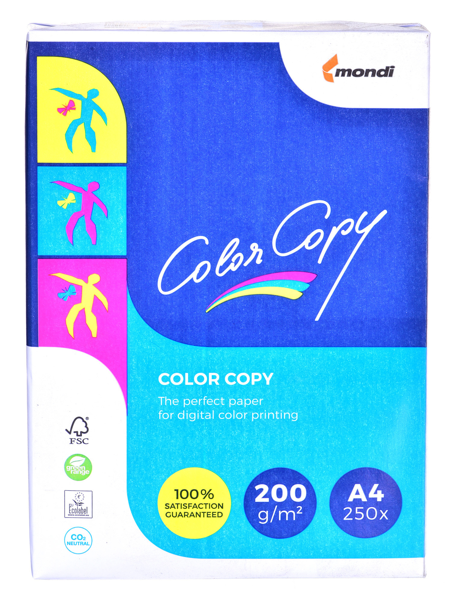 Papier xero ksero biurowy Mondi Color Copy 8687A20 (A4; 200g/m2; 250 szt. arkuszy; papier biały; satynowy) - zdjęcie 2