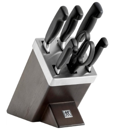 Zestaw noży ZWILLING Four Star 35145-000-0 (Blok samoostrzący, Nożyczki, Nóż x 5) - zdjęcie 1