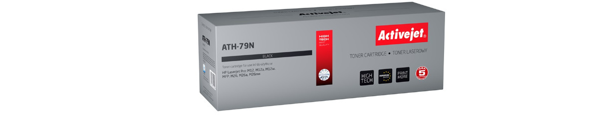 4 x Activejet toner do HP 79A CF279A new ATH-79N + Activejet toner do HP 79A CF279A new ATH-79N za 1 zł - zdjęcie 1