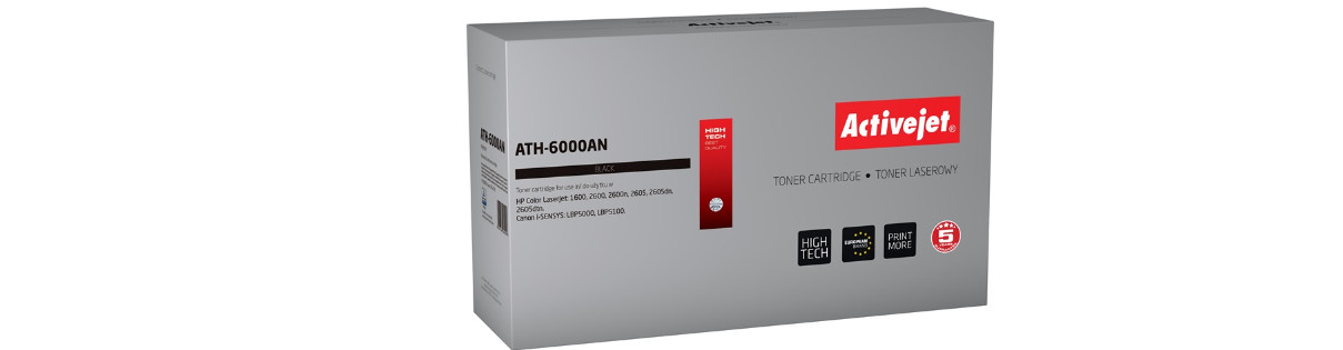 Activejet ATH-6000AN Toner do drukarek HP, Canon, Zamiennik HP 124A Q6000A, Canon CRG-707B; Premium; 2500 stron; czarny. - zdjęcie 6