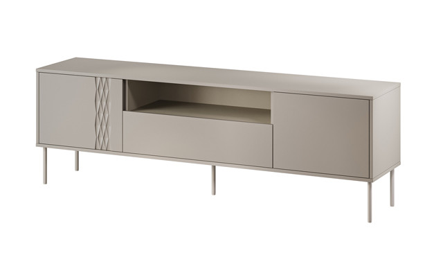 Szafka RTV EF TRESSE 180x40x54,5 kaszmir mat - zdjęcie 2