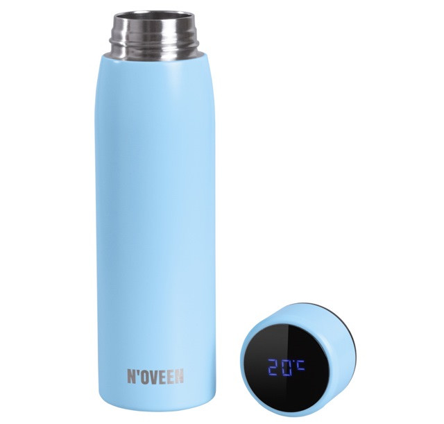 Butelka Termiczna LED NOVEEN TB2217 Light Blue Mat 380 ml - zdjęcie 1