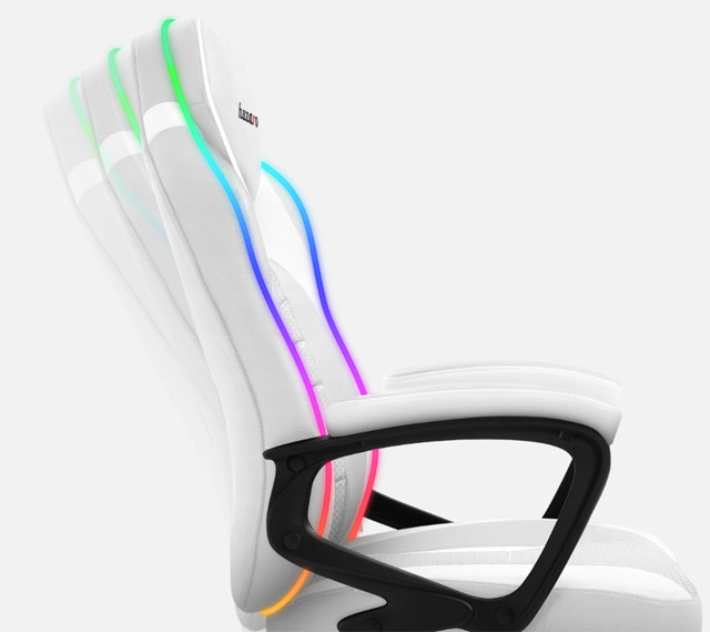 Fotel gamingowy Huzaro Force 2.5 RGB WHITE MESH - zdjęcie 10