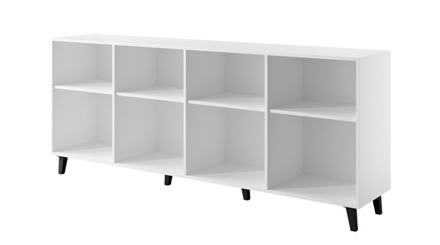 Komoda FARO 200x42x82 biały mat + dąb craft - zdjęcie 2
