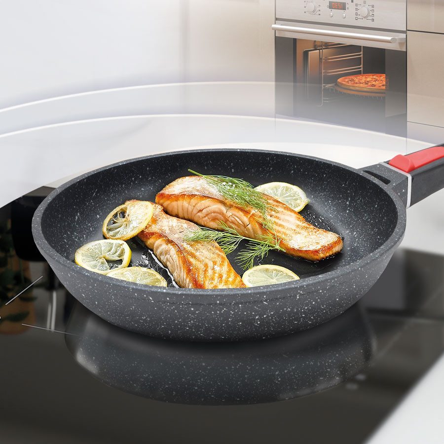 Patelnia ze zdejmowaną rączką Granit 28 cm MR-4928 MAESTRO - zdjęcie 1