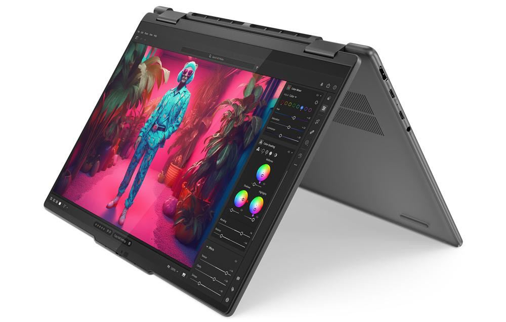 Lenovo Yoga 7 2-in-1 14AHP9 Ryzen 7 8840HS 14" WUXGA OLED 400nits Glossy 16GB LPDDR5x-6400 SSD512 Radeon 760M Graphics Win11 Storm Grey - zdjęcie 2