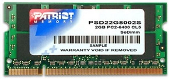 Patriot 2GB 800MHz DDR2 Non-ECC CL6 SODIMM - zdjęcie 1