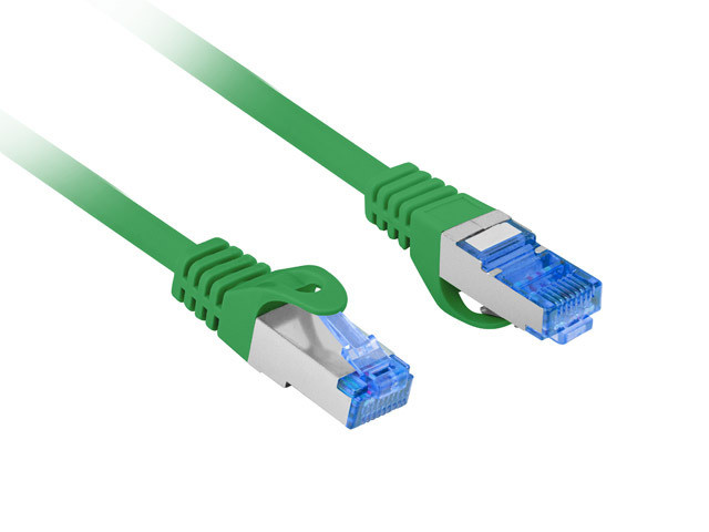 LANBERG PATCHCORD S/FTP KAT.6A 0.5M ZIELONY LSZH - zdjęcie 1