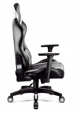 Fotel gamingowy DIABLO X-HORN 2.0 normal fotel czarno-biały - zdjęcie 2