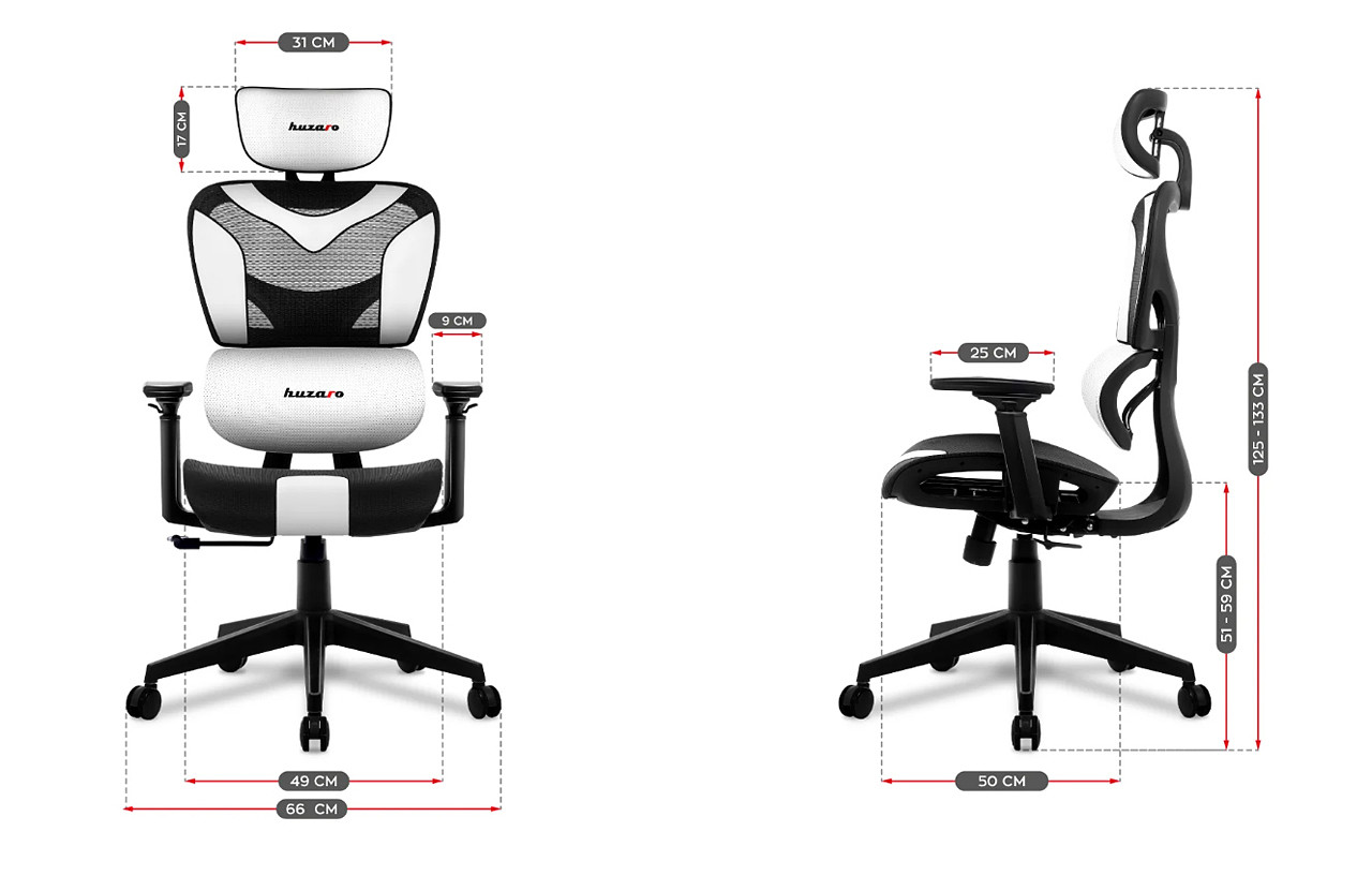 Fotel gamingowy Huzaro Combat 8.0 White - zdjęcie 12