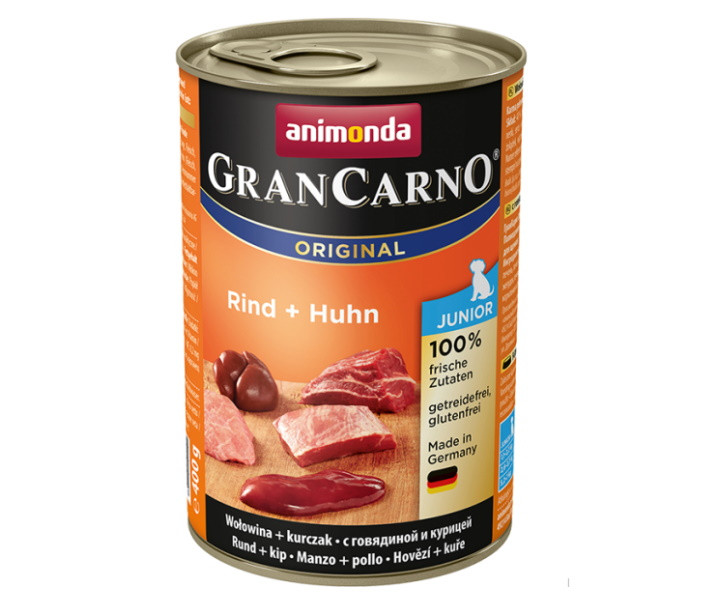 ANIMONDA GranCarno Junior Wołowina i kurczak - mokra karma dla psa - 400g - zdjęcie 1