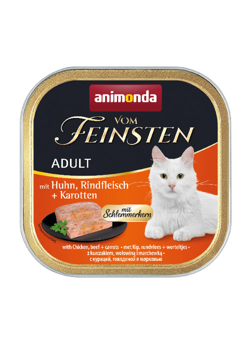 ANIMONDA Vom Feinsten Adult Kurczak, wołowina i marchewka - mokra karma dla kota - 100g - zdjęcie 1