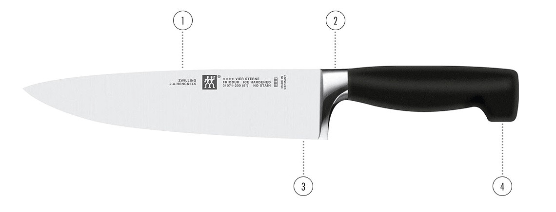Zestaw noży ZWILLING Four Star 35145-000-0 (Blok samoostrzący, Nożyczki, Nóż x 5) - zdjęcie 4