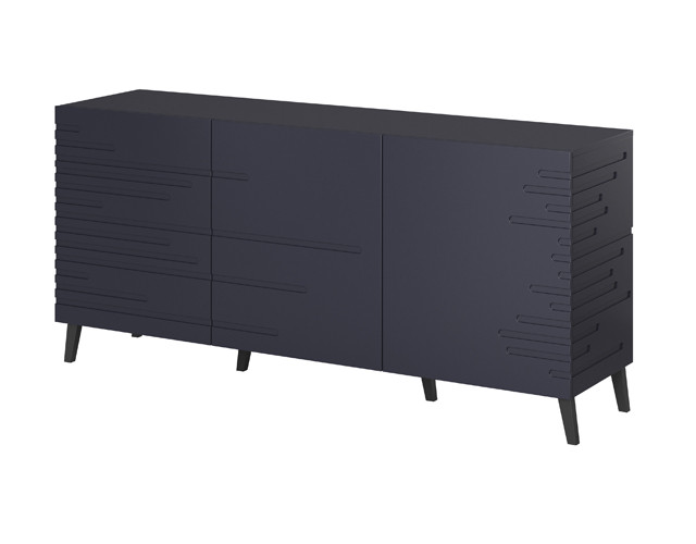 Komoda NOVA 155x40x72 granat mat - zdjęcie 1