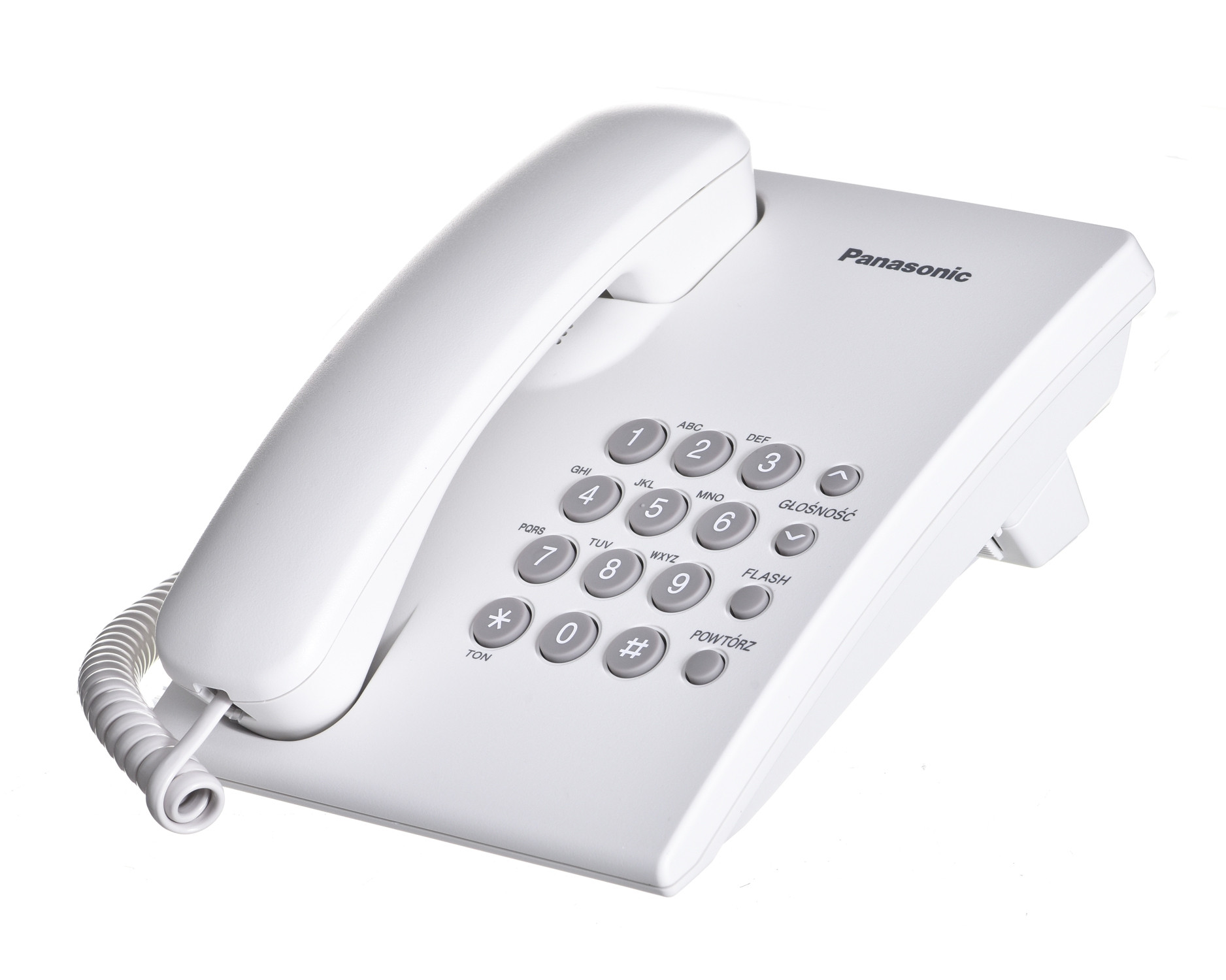 Telefon przewodowy Panasonic KX-TS 500PDW Biały - zdjęcie 2