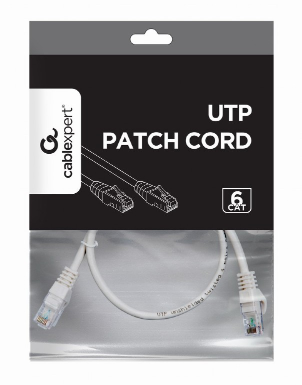 Patchcord UTP Gembird ( RJ45 - RJ45 kat.6 0,5m szary ) - zdjęcie 3