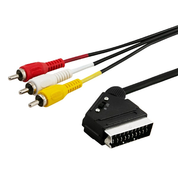 SAVIO KABEL AUDIO/VIDEO SCART – 3XRCA 2M CL-133 - zdjęcie 1