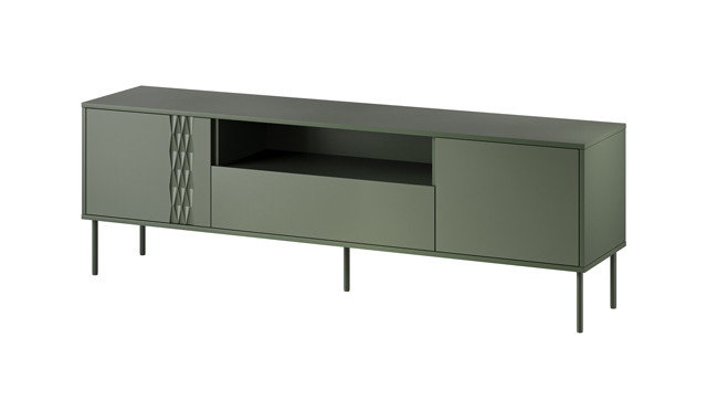 Szafka RTV EF TRESSE 180x40x54,5 zieleń mat - zdjęcie 2