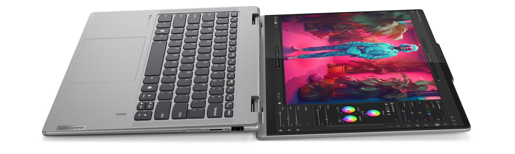 Lenovo Yoga 7 2-in-1 14AHP9 Ryzen 5 8640HS 14" WUXGA OLED 400nits Glossy 60Hz 16GB LPDDR5x-6400 SSD1TB Radeon 760M Graphics Win11Arctic Grey - zdjęcie 5