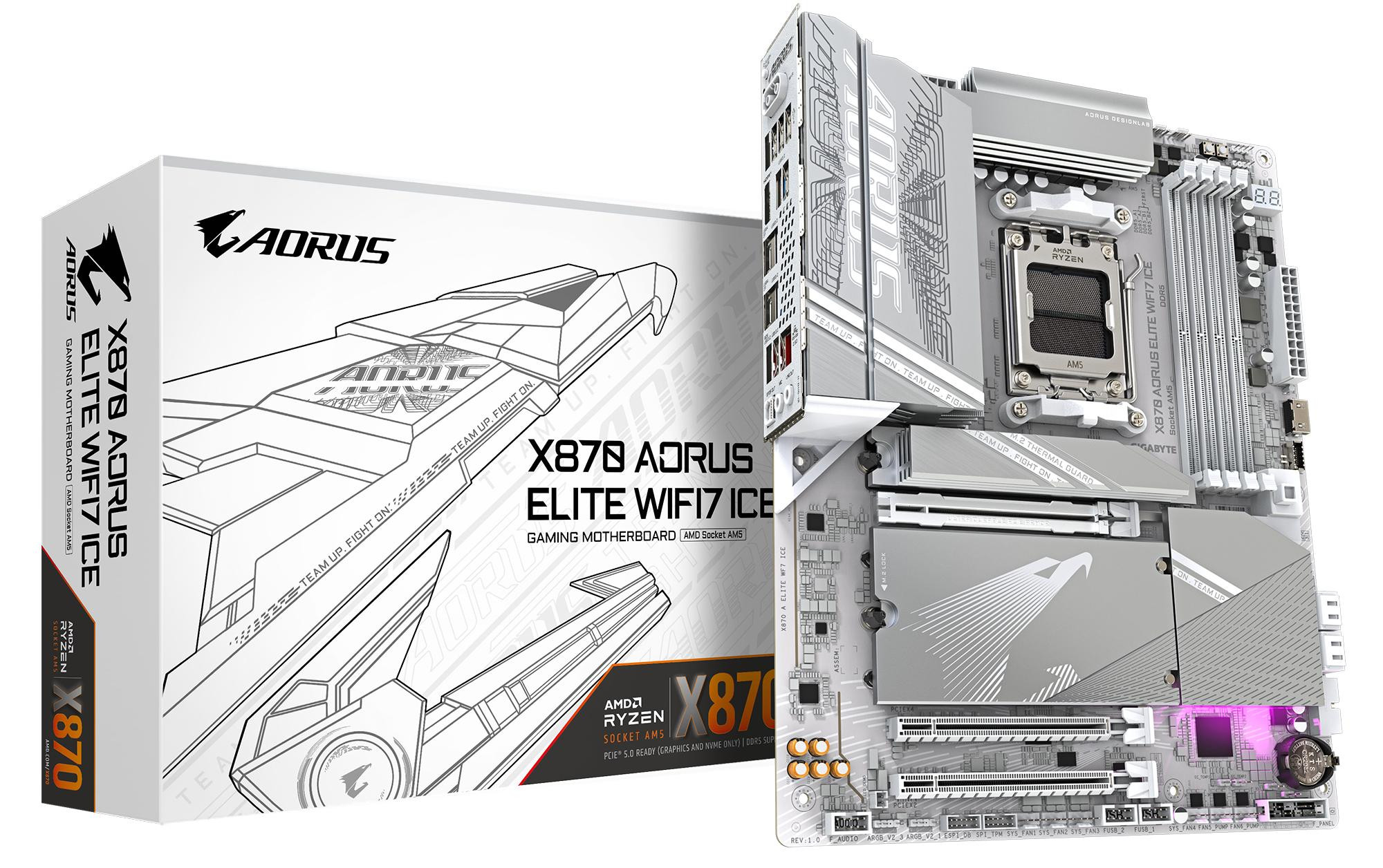 Płyta główna Gigabyte X870 AORUS ELITE WF7 ICE - zdjęcie 1