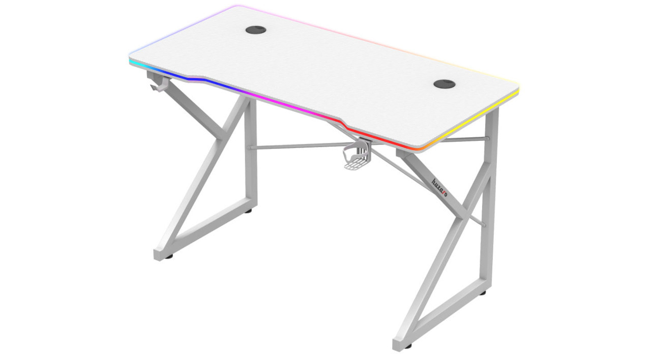 Biurko gamingowe Huzaro Hero 1.7 RGB White - zdjęcie 2