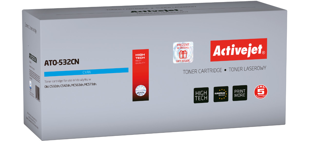 Activejet ATO-532CN Toner do drukarki OKI, Zamiennik OKI 46490403; Supreme; 1500 stron; Błękitny. - zdjęcie 6