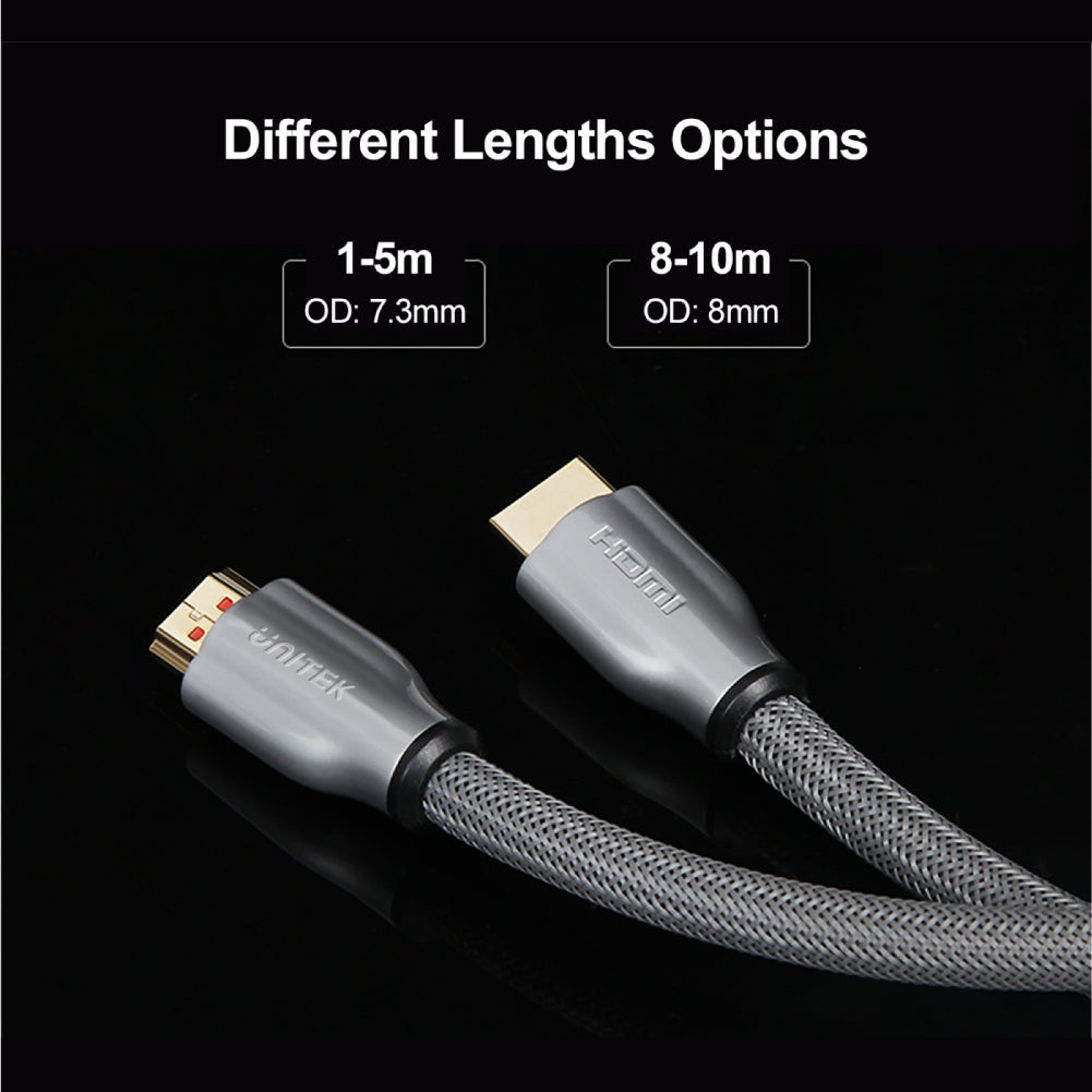 UNITEK KABEL HDMI LUX 2.0 OPLOT 3M, Y-C139RGY - zdjęcie 4